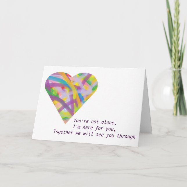 You're not alone card (Front)