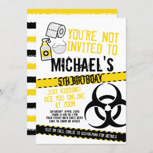 You're not invited invitation