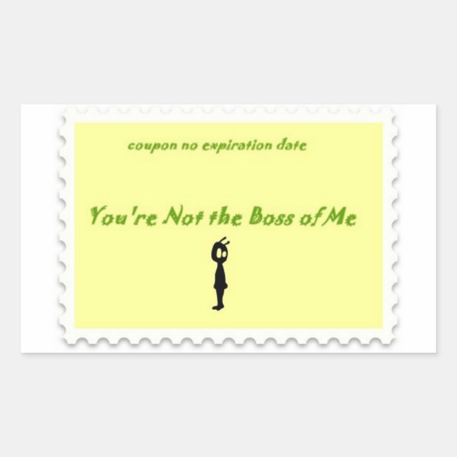 You're not the boss Alien sticker coupon (Front)