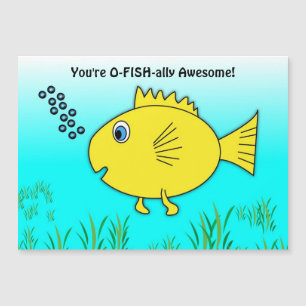 You're O-Fish-ally Awesome Goldfish Magnet