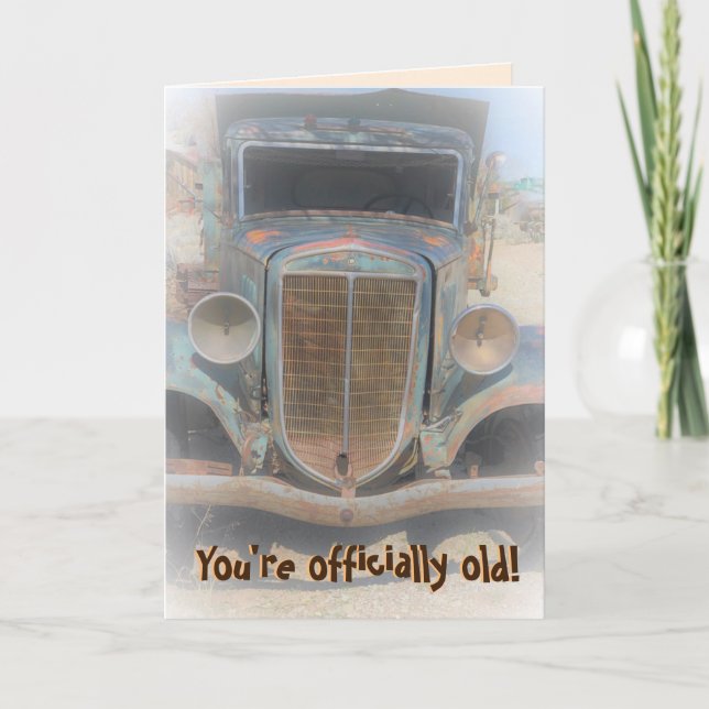You're Officially Old Birthday Card (Front)