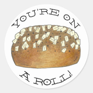You're On a Roll! Good Work Teacher Homework Classic Round Sticker