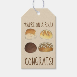 You're On a Roll Let's Celebrate Congratulations Gift Tags