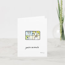 "You're on Mute," blank greeting card