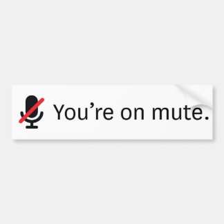 You're on mute. Bumper Sticker. Bumper Sticker