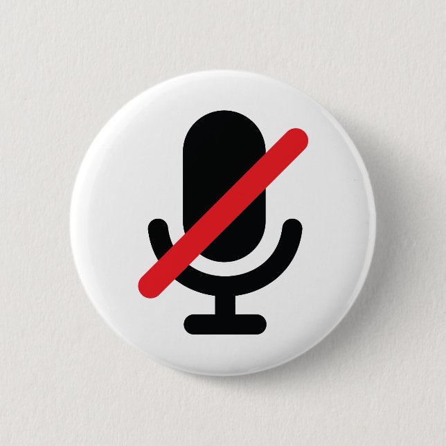 You're on mute. Button. 6 Cm Round Badge (Front)