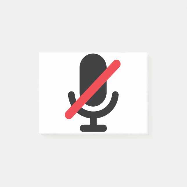 You're on mute microphone. post-it notes (Front)