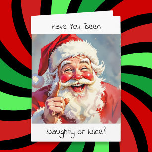 You're on the Naughty List Again Funny Christmas Holiday Card