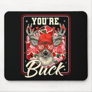 You're One Cool Buck Camouflage Valentine's Day Hu Mouse Mat