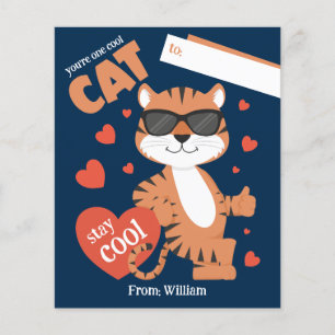 You're One Cool Cat Kids Valentine's Day Card