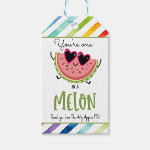 You're one in a melon gift tags favour bags