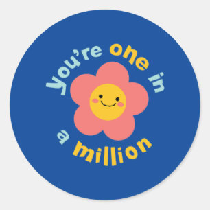 You're one in a million classic round sticker