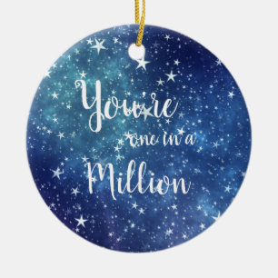 You're One in a Million Starry Sky Ceramic Tree Decoration