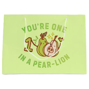 You're One In A Pear-Lion Pear Pun Large Gift Bag