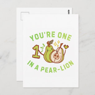 You're One In A Pear-Lion Pear Pun Postcard