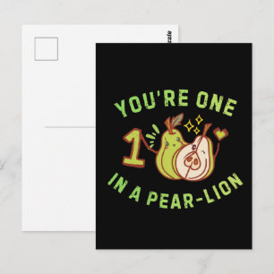 You're One In A Pear-Lion Pear Pun Postcard