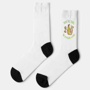You're One In A Pear-Lion Pear Pun White Socks