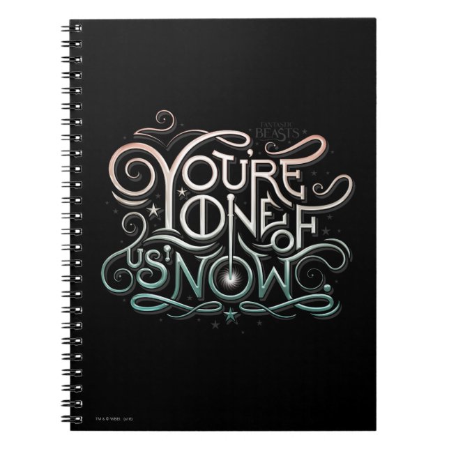 You're One Of Us Now Colourful Graphic Notebook (Front)