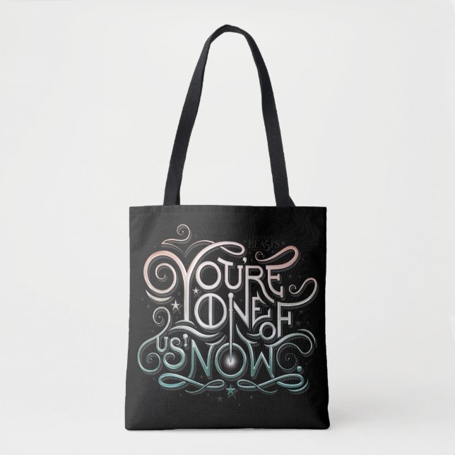You're One Of Us Now Colourful Graphic Tote Bag (Front)