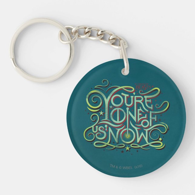 You're One Of Us Now Green Graphic Key Ring (Front)