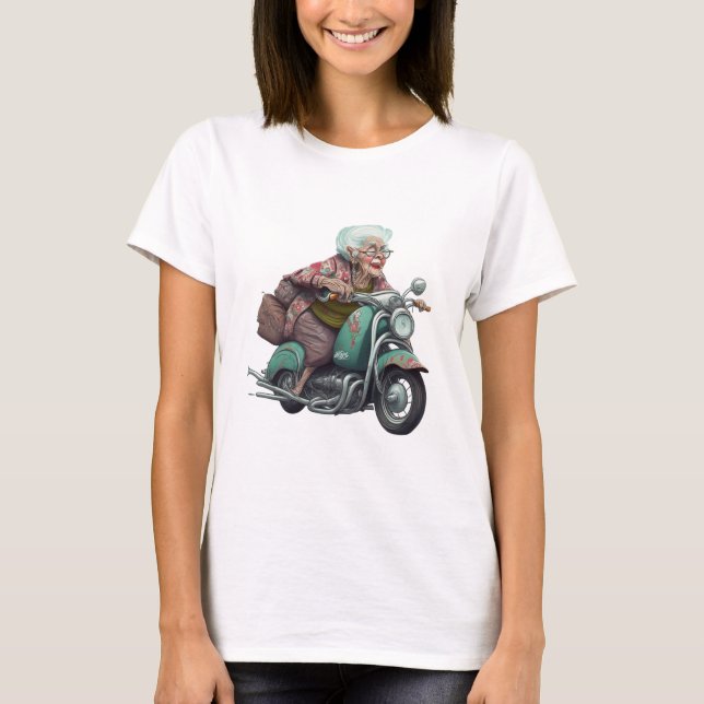 You're Only as Old as You Feel Funny Old Lady T-Shirt (Front)