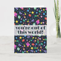 You're Out of this World Watercolor Outer Space
