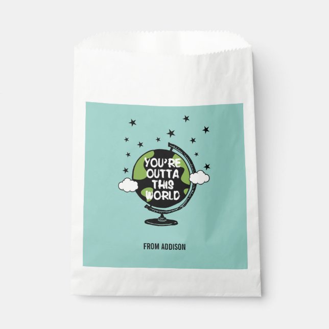 You're Outta This World Valentine Favour Bag (Front)