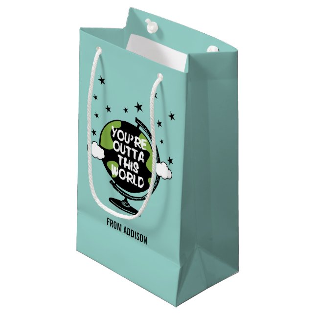 You're Outta This World Valentine's Day Gift Bag (Front Angled)