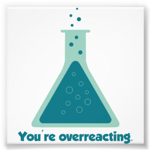 You're Overreacting Chemistry Science Beaker Photo Print