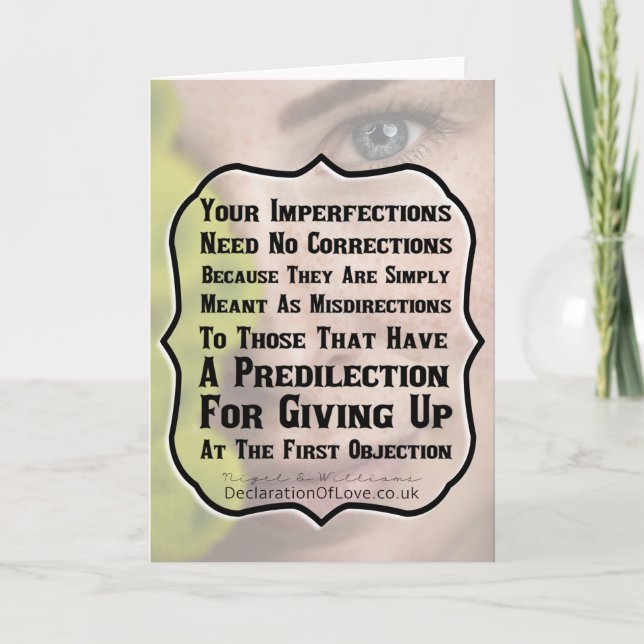 You're Perfect Just The Way You Are Card (Front)