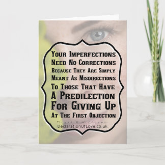 You're Perfect Just The Way You Are Card