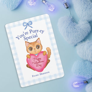 You're Purr-ty Special Kitty Cat Valentine's Day Card