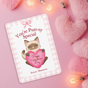 You're Purr-ty Special Kitty Cat Valentine's Day Card