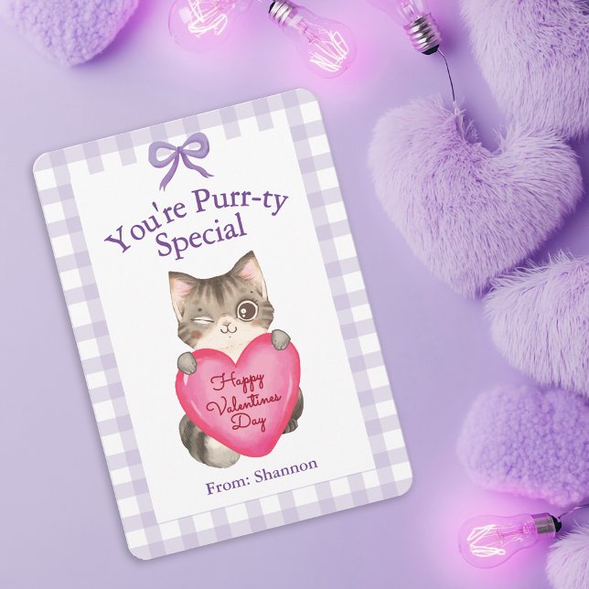 You're Purr-ty Special Kitty Cat Valentine's Day Card (Creator Uploaded)