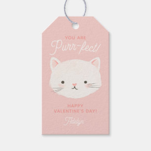 You're Purrfect Kitty Cat Classroom Valentine Day Gift Tags