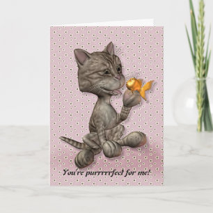 You're purrrrrfect for me! holiday card