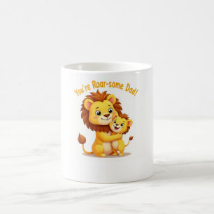 You're Roar-some Dad Mug 🦁 Cute Lion Coffee 