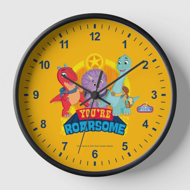 You're Roarsome | Dino Ranch Clock (Front)