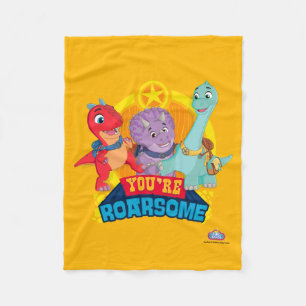 You're Roarsome   Dino Ranch Fleece Blanket
