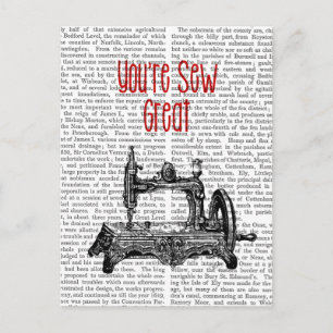 You're Sew Great Illustration Postcard