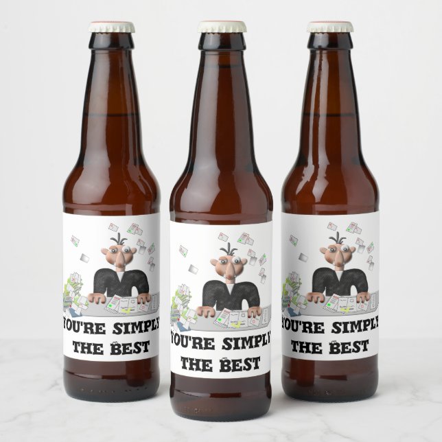 You're simply the Best .Personalised text Beer Bottle Label (Bottles)