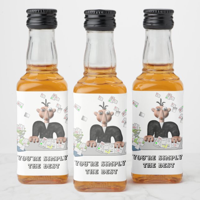 You're simply the Best .Personalised text Liquor Bottle Label (Bottles)