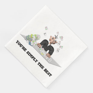 You're simply the Best .Personalised text Napkin