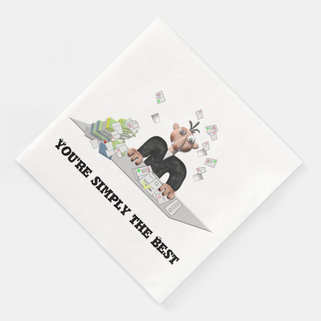 You're simply the Best .Personalised text Napkin (Corner)
