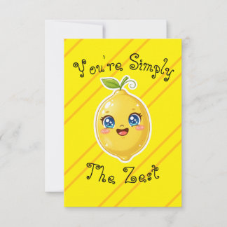 You're Simply The Zest Food Pun Thank You Card