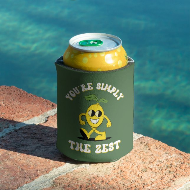You're Simply The Zest Funny Lemon Pun Can Cooler (In Situ Pool)