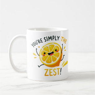 You're Simply the Zest" - Vibrant Lemon Pun Design Coffee Mug