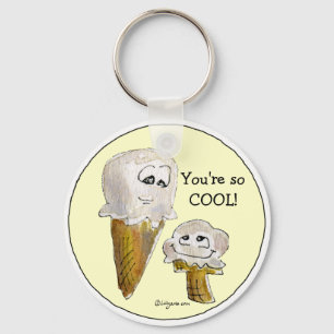 You're so COOL Ice Cream Faces Keychain