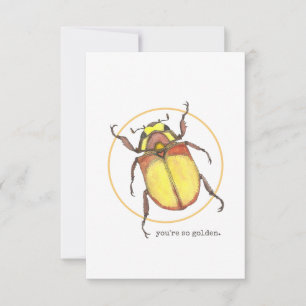 You're So Golden Beetle Valentine Card