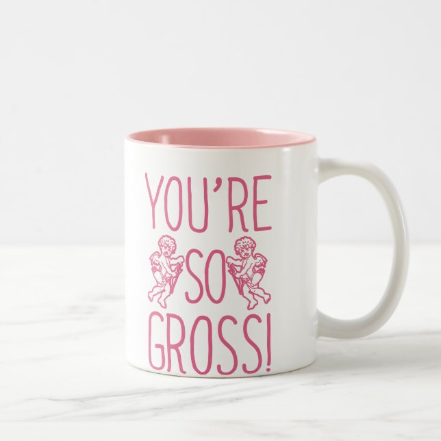 You're So Gross Anti Valentine Two-Tone Coffee Mug (Right)